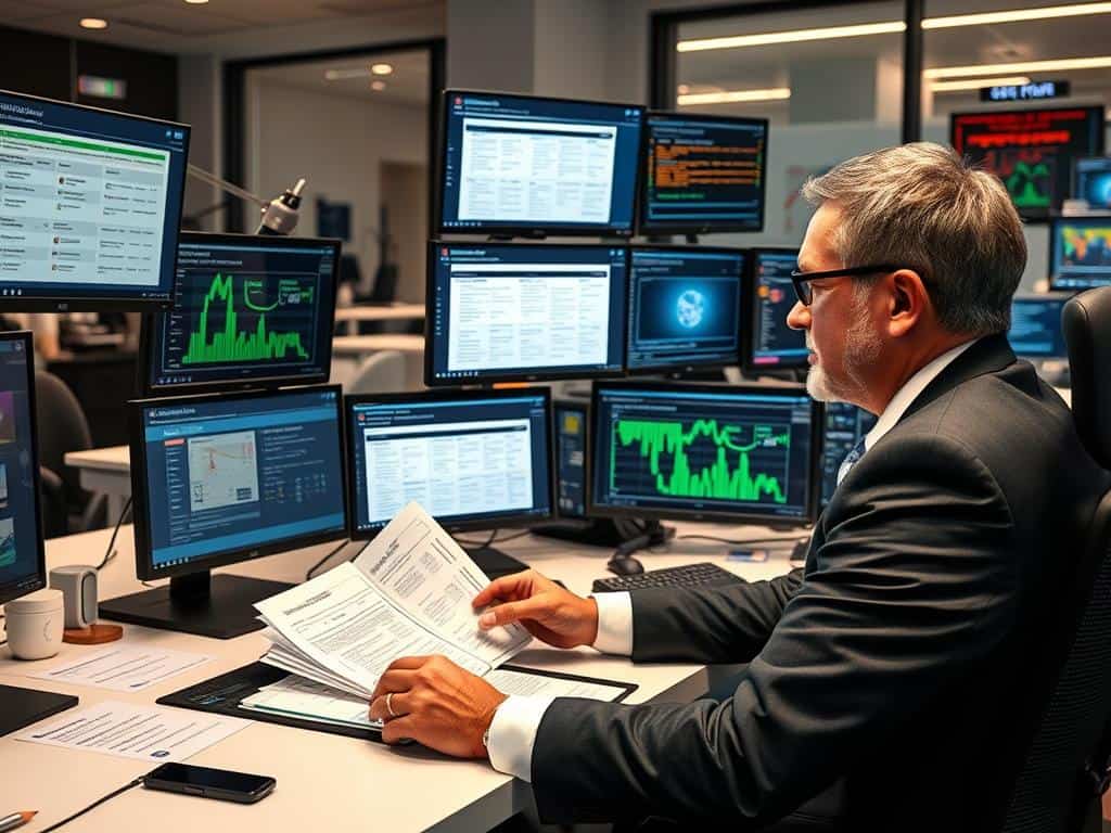 AI Ethics Officer reviewing ethical guidelines for AI implementation